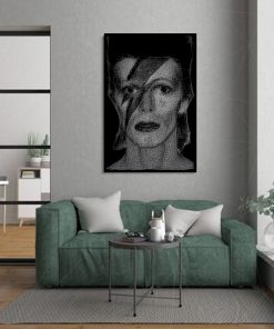 DAVID BOWIE STRING ART CANVAS POTRAIT