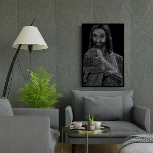 JESUS STRING ART CANVAS POTRAIT