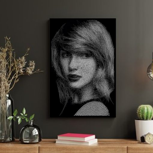 TAYLOR SWIFT STRING ART CANVAS POTRAIT