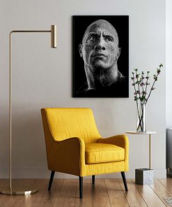 THE ROCK STRING ART CANVAS PORTRAIT