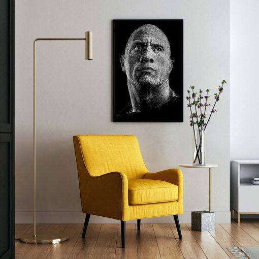 THE ROCK STRING ART CANVAS PORTRAIT